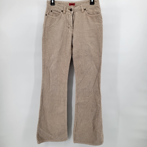 Hugo Boss flare courdoroy tan pants size 26 - Picture 1 of 4